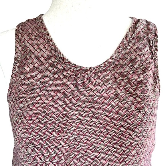 RED Flax 100% Linen Textured Weave Tank Top Size Small EUC - Picture 2 of 8